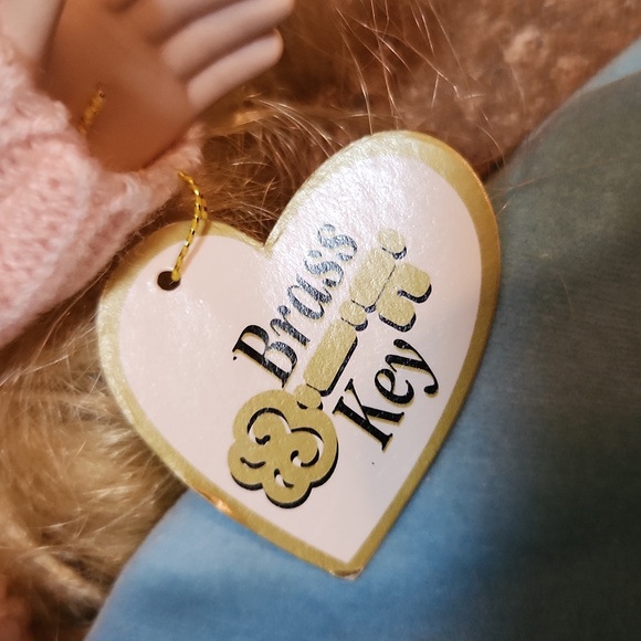 Brass Key Porcelain Doll - Picture 5 of 7